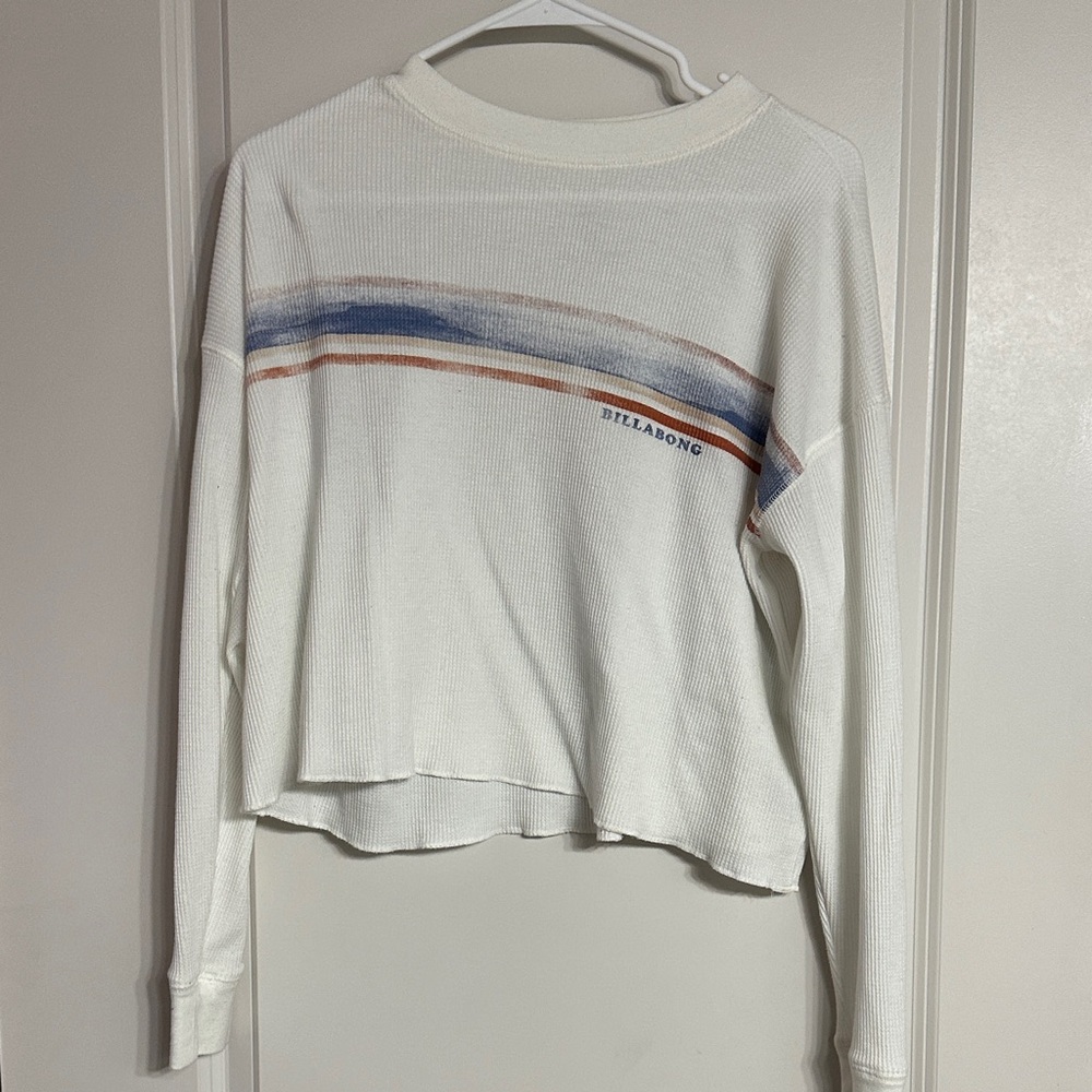 Billabong Cream Long Sleeve with Stripes